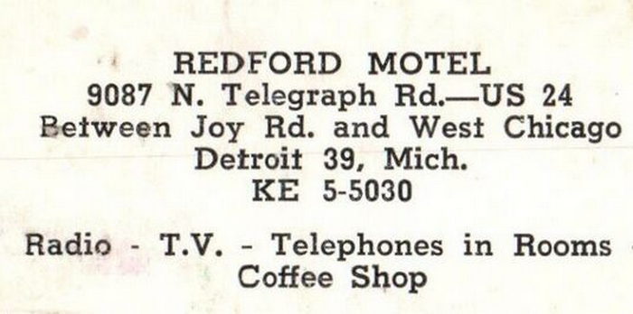 Redford Inn & Jacuzzi Suites (Redford Motel) - Vintage Postcard (newer photo)